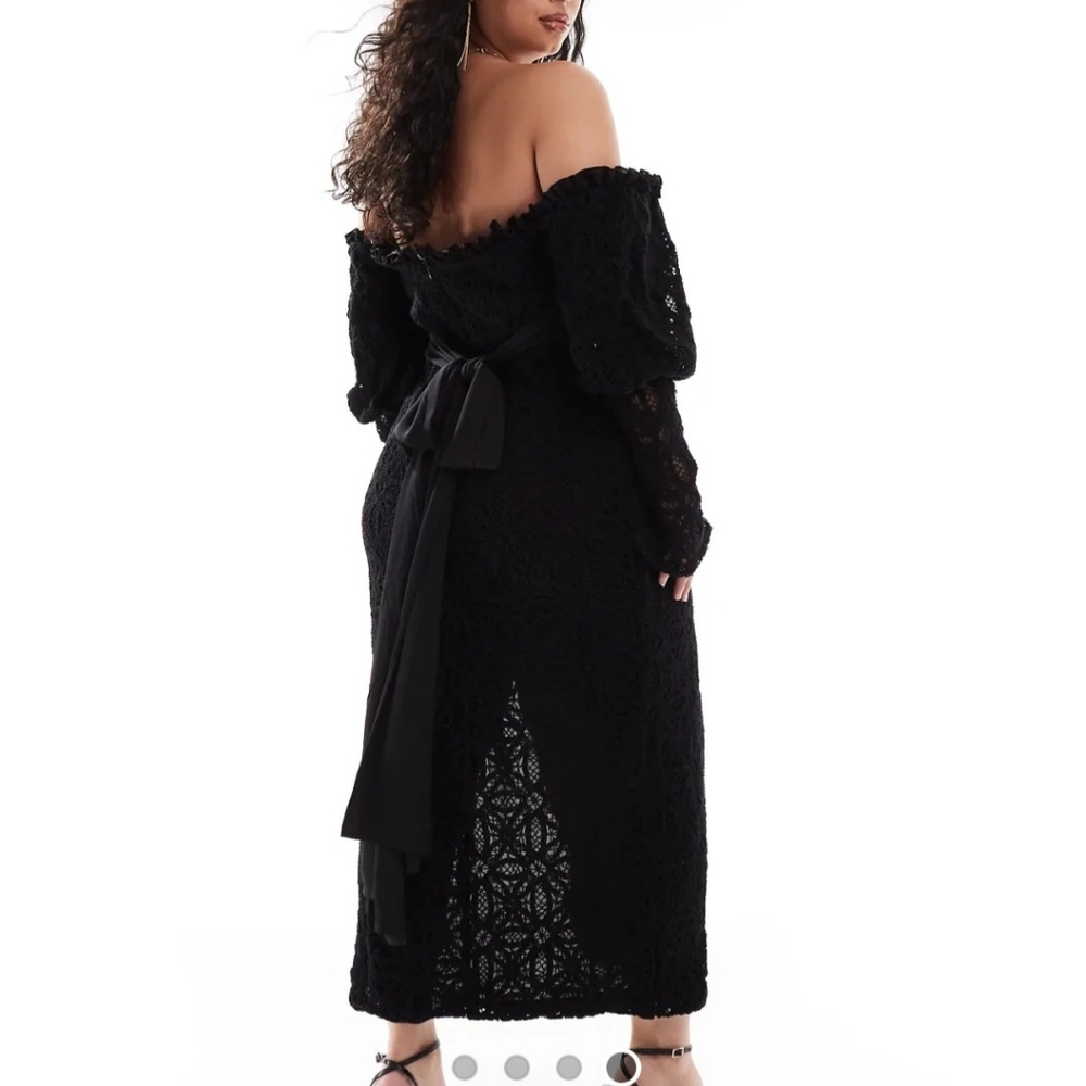 ASOS LUXE Curve crochet dress